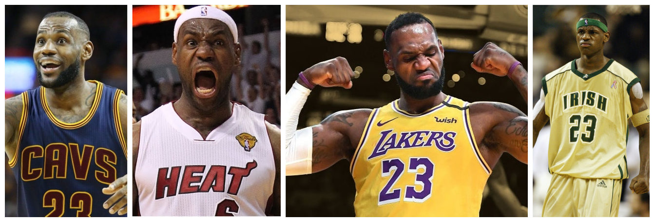 LeBron James Lakers, Cleveland, Miami Heat, High School